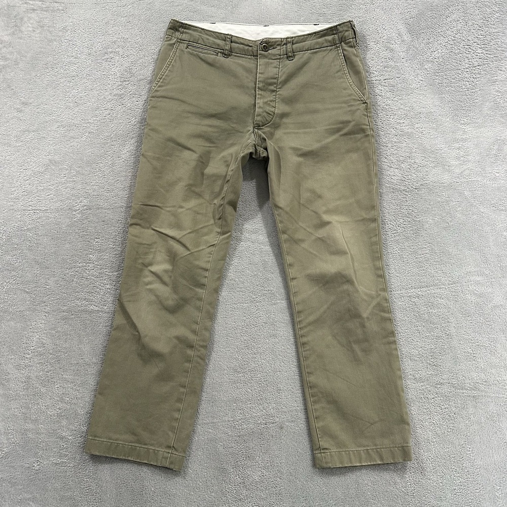 Buck Mason Maverick Slim Officer Pants Men 30 Green Office Preppy Old Money